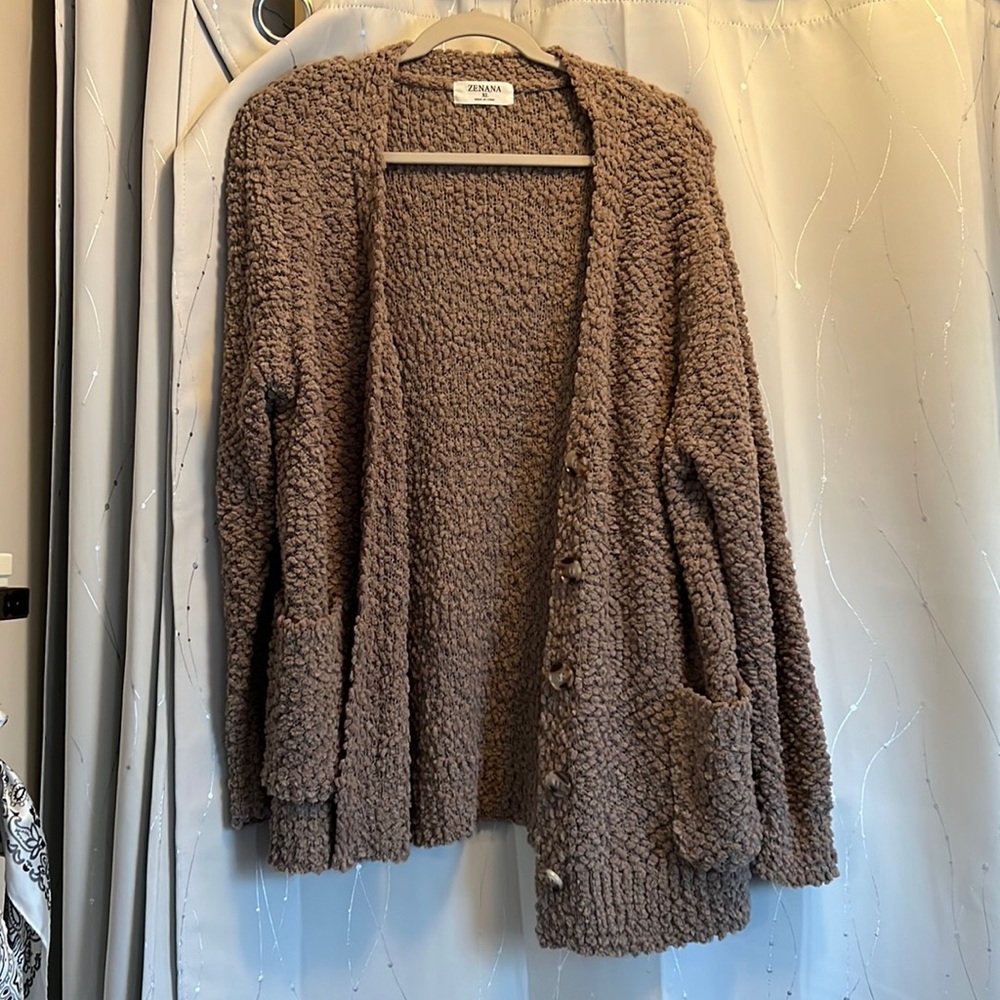 ZENANA Popcorn cardigan
